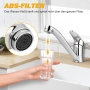 Single lever kitchen faucet with 360° swivel joint, chrome,