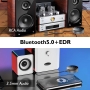 BLACKHORSE Bluetooth 5.0 Empfänger für Stereoanlage, AUX Bluetooth Adapter für HiFi, Lautsprecher, TV, PC, Audio Receiver für Klinke 3.5 / RCA, Niedrige Latenz und HD Audio, Zwei Geräte Anschluss