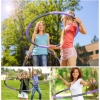 Dawngrey Weighted Hula Fitness Hoop, 8-сегментний знімний тренажер Hoola Hoop з міні-рулеткою для дорослих, дітей, талії/стегон/масажу для схуднення (фіолетово-сірий)