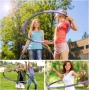 Dawngrey Gewichteter Hula Fitness Reifen, 8 Segmente Abnehmbarer Übung Hoola Hoop mit Mini Maßband für Erwachsene Kinder Taille/Hüfte/Gewichtsverlust Massage (Lila-Grau)