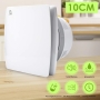 Randaco Ventilador de baño silencioso de 100 mm con sensor de humedad y temporizador, ideal para baños, aseos y cocinas