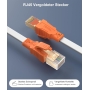 Nixsto Ethernet-Kabel, 2 m, Cat-8-Kabel, Hochgeschwindigkeits-Flachnetzwerkkabel, 40 Gbit/s, 2000 MHz, mit RJ45-Stecker für Router, Modem, Switch, Spielekonsole