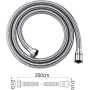 GRIFEMA G851-20 Shower Hose, 2.0 m, Steel Flexo, Silver, 2.0M