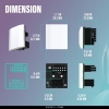 Adaptador de GPU STD 12+4P blanco EE. UU. EZDIY-FAB, aluminio de 180 de espesor