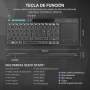 Rii RT518S Teclado Multimedia Inalámbrico y Bluetooth con 2 Retroiluminación LED y Gran Teclado Multitáctil Recargable para PC, Portátil, Tabletas, Smart TV, Windows, MacOS, Linux