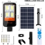 Kingwen 400W Solar Street Light with Dusk Sensor Cool White Color