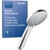 Duravit Universal hand shower, shower with 3 jet types (Rain, Intense Rain, Soft Rain), round hand shower (Ø 110 mm), hand shower with water-saving MinusFlow function, chrome