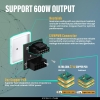 Adaptador de GPU STD 12+4P blanco EE. UU. EZDIY-FAB, aluminio de 180 de espesor