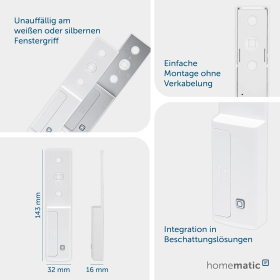 Homematic IP 142800A0 Porte/fenêtre Sans Fil 