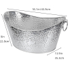 Cubitera Universal de Acero Inoxidable de 12 L - Cubo Grande para Champán y Bebidas Ideal para Fiestas Color Bronce