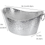 Universal Stainless Steel Ice Bucket 12L - Large Buckets for Champagne and Drinks, Ideal for Parties, Bronze