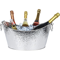 Universal Stainless Steel Ice Bucket 12L - Large Buckets for Champagne and Drinks, Ideal for Parties, Bronze