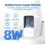 OMISOON 4-in-1 mobile Klimaanlage, 60°/120° Oszillation, 700 ml Mini-Klimaanlage, 3 Windgeschwindigkeiten, 2 Nebelmodi, 7 Lichtfarben