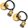 Set of 2 gold lamp holders E27 with cable