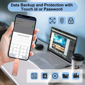 256 GB USB-Flash-Laufwerk für iPhone, Apple-zertifiziert, Speichererweiterung, für iPad, iOS
