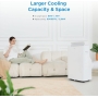 Unidad de aire acondicionado móvil Midea Silent Cool 26 Pro, 9000 BTU 2,6 kW, refrigeración, ventilación y deshumidificación, tamaño de habitación hasta 88 m³ (33㎡), aire acondicionado móvil con manguera de escape, blanco