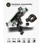 Grefay Bicycle Phone Holder, Metallic Motorcycle Scooter Handlebar Mount with 360 Degree Rotation for 4.5-6.8 Inch Smartphones