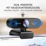 eMeet Webcam 1080P - Full HD Webcam with Autofocus, Webcam with Dual Microphone, Low Light Correction, 96° Field of View, for PC, Desktop, Xbox, Win10, Mac OS X, for Skype, Zoom