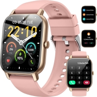 Smartwatch für Damen Herren, 1,85 Zoll Touchscreen mit Bluetooth Anrufe