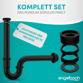 Подовжений сифон для раковини – Engelbach, 1 1/4 дюйма з гумовою втулкою