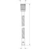 GROHE metal shower hose (860 mm)