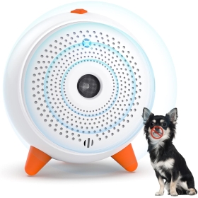 Hundebellstopper, 3 Frequenzstufen Sonic Anti Bell, 33 Fuß Reichweite, Ultraschall-Antibellgerät für Hunde, wiederaufladbar, Bellkontrolle für Hunde im Innen- und Außenbereich
