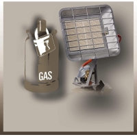 Calentador de gas Einhell GS 4400 (potencia de calefacción 2900-4400 W, incl. regulador de presión de gas 50 mbar, manguera de gas, regulador, para todas las bombonas de gas habituales)