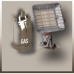 Einhell gas heater GS 4400 (heating output 2900-4400 W, incl. gas pressure regulator 50 mbar, gas hose, regulator, for all standard gas bottles)