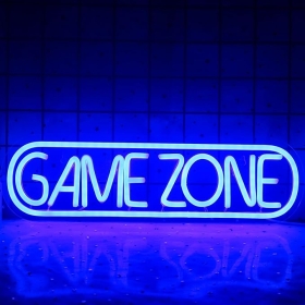 Ігрова зона Неонові вивіски Gamer LED Neon Light Gaming Zone Неонова вивіска для прикраси ігрової кімнати, чоловічої печери, пабу, подарунків для підлітків, друзів, дітей (синій)