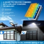 Kingwen 400 W Solar-Straßenlaterne mit Dämmerungssensor, kühle weiße Farbe