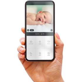 Alecto Video-Babyphone mit Kamera und Wi-Fi/WLAN – SMARTBABY5 Video-Babyphone mit Nachtsicht
