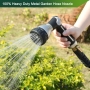 FANHAO Metall-Spritzpistole Gardena Pistole, Robuste Hochdruckdüse mit 8 Sprühmustern, Daumensteuerung, Ein-Aus-Ventil für Gartenbewässerung