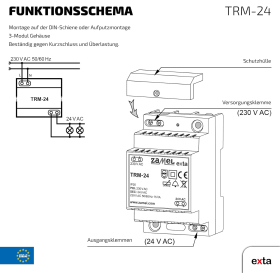 EXTA Zamel TRM-24 Bell трансформатор 24 V/AC 0.63A
