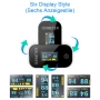 MOMMED Oximeter, oxygen saturation meter, oxygen saturation meter finger with omnidirectional OLED screen display, including lanyard and batteries (black)