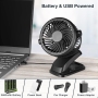 Mini LCMOM fan with 3600mAh battery, 720° rotatable