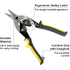 Amazon Basics Set of three Aviation tin snips for straight cuts, 3 Piece, right and left hand