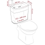 Iseo toilet cistern with low sink