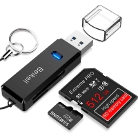 USB 3.0-Kartenleser, Beikell Hochgeschwindigkeits-Kartenleser – unterstützt SD/Micro SD/TF/SDHC/SDXC/MMC – kompatibel mit Windows/Mac/OS