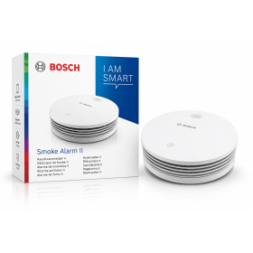 Bosch Smart Home Smoke Detector II, with app function and replaceable battery, compatible with Apple HomeKit