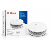 Детектор дыма Bosch Smart Home II с функцией приложения и сменным аккумулятором, совместимый с Apple HomeKit