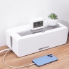 Amazon Basics - Cable organizer box to hide and organize cables, large size, White