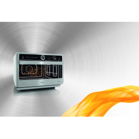 Мікрохвильова піч Whirlpool JT 479 IX Chef Premium з термовентиляцією, 33 л, Inox, з високою полицею, низькою полицею, тарілкою Crisp + ручка