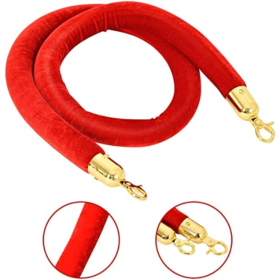 Senhill 4PCS система контролю натовпу з червоними оксамитовими мотузками бар'єрна стійка бар'єрна стійка шнурова стійка демаркаційна стійка бар'єрний стовп, золото