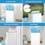 Midea Mobiles Klimagerät Silent Cool 26 Pro WF, 9000 BTU 2,6kW, Kühlen&Ventilieren&Entfeuchten, Raumgröße bis 88m³(33㎡)