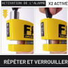 FR Security FR410Y Motorrad-Diebstahlschutz SRA, Alarm 120dB, Anti-Bohrschutz