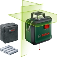 Хрестоподібний лазер Bosch AdvancedLevel 360 (3 лазерні лінії, з яких 360, для вирівнювання всього приміщення)
