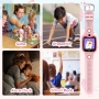 Kinder-Smartwatch, 4G-GPS-Uhr, Kinderortung und Anrufe, Smartwatch für Kinder, Telefon, Videoanruf, wasserdicht, SOS-Handyspiel, Voice-Chat, Wecker, Klassenmodus, Kinderuhr, Studentengeschenk