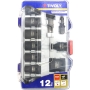 Case for 1/2" impact sockets with accessories (12 pcs.)