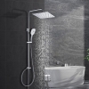 Görbach Stainless Steel Shower System Shower Set without Fittings Rain Shower Overhead Shower Set (SJ-E3030CP), Chrome