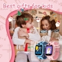 Kids Smartwatch, 4G GPS Watch, Child Tracking and Calls, Smart Watch for Children, Phone, Video Call, Waterproof, SOS Mobile Game, Voice Chat, Alarm Clock, Class Mode, Kids Watch, Student Gift